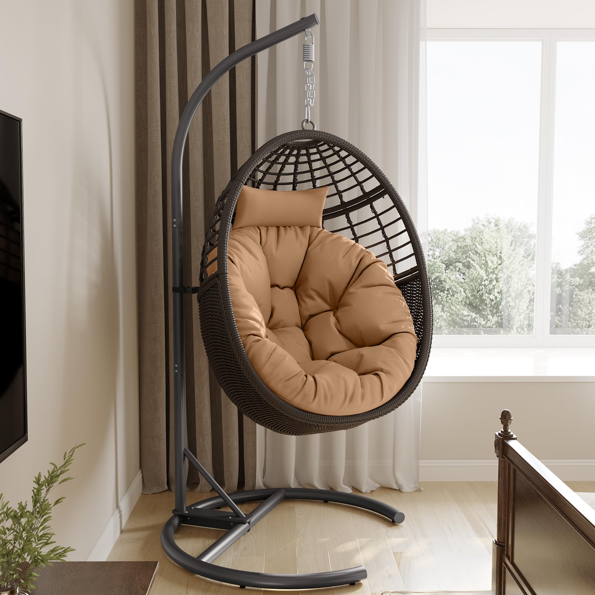 1人掛けソファ Egg chair Amazon.com: TWT Hanging Egg Chair with Stand, 330lbs Capacity